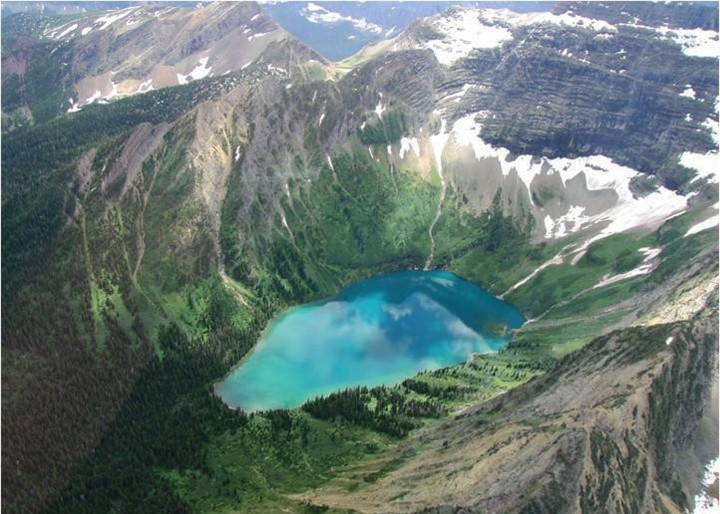 Glacier National Park high altitude lake 2010 RJB
